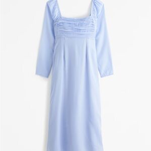 Emerson Chiffon Long Sleeve Light Blue Midi Dress